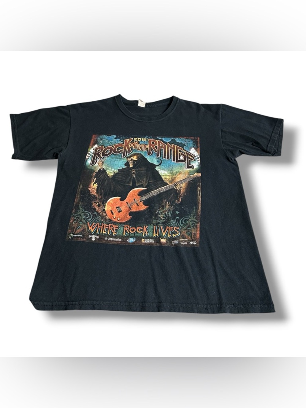 Men’s Unknown Brand 2015 Rock On The Range Band T-Shirt